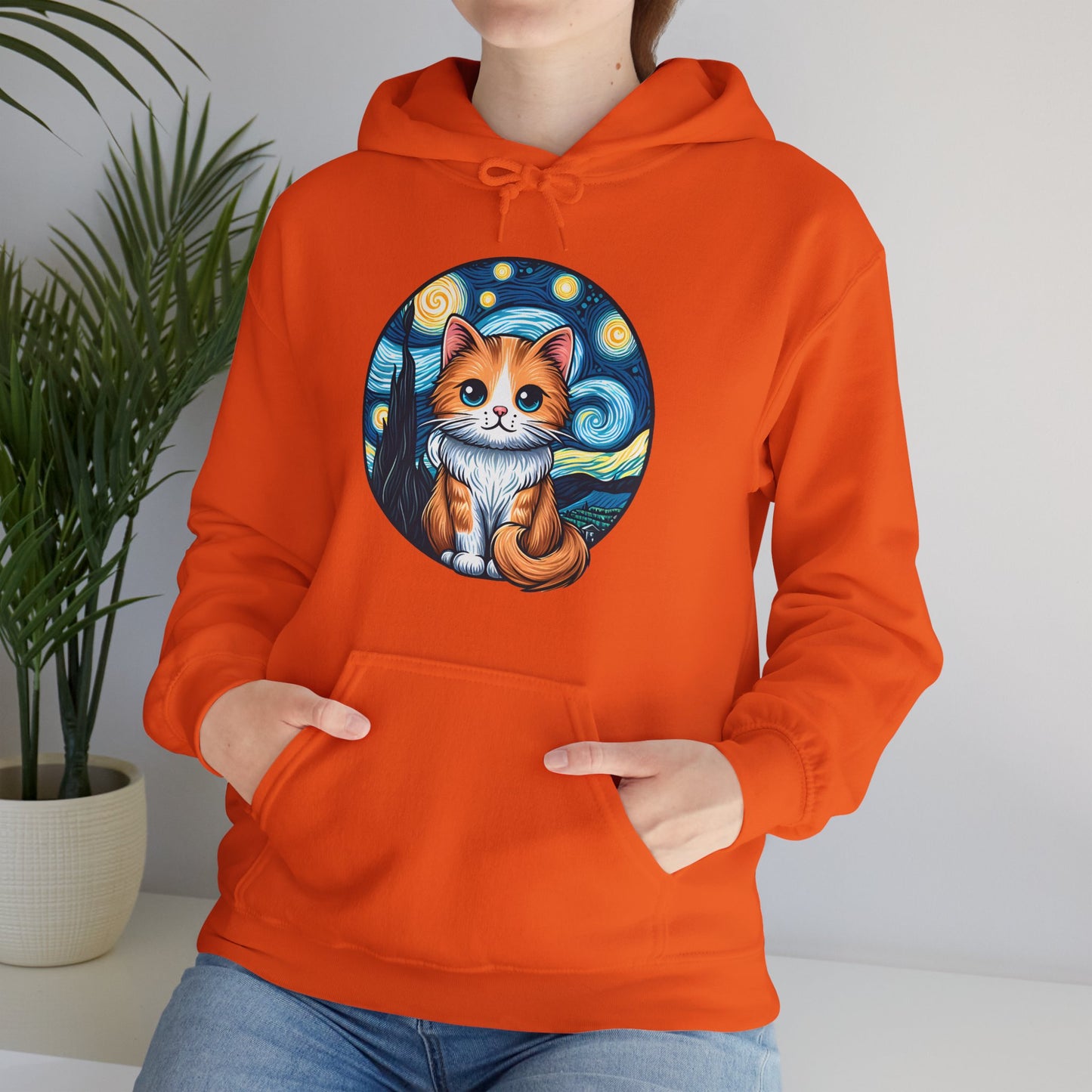 Van Gogh Cat Hoodie