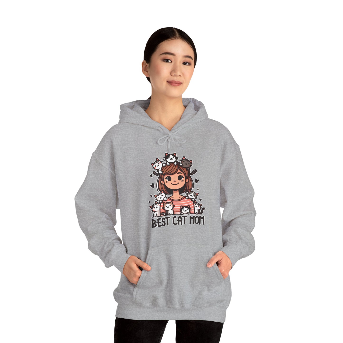Best Cat Mom Gender-Neutral Hoodie