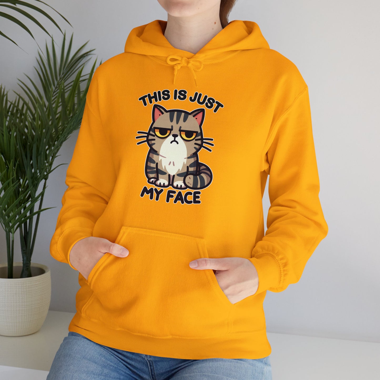 This is Just My Face Gender-Neutral Hoodie