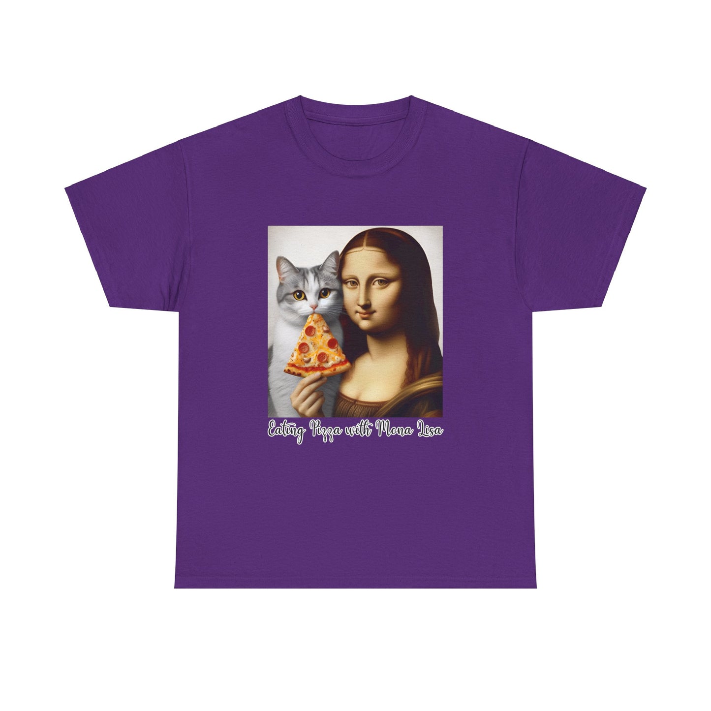 Eating Pizza with Mona Lisa T-Shirt