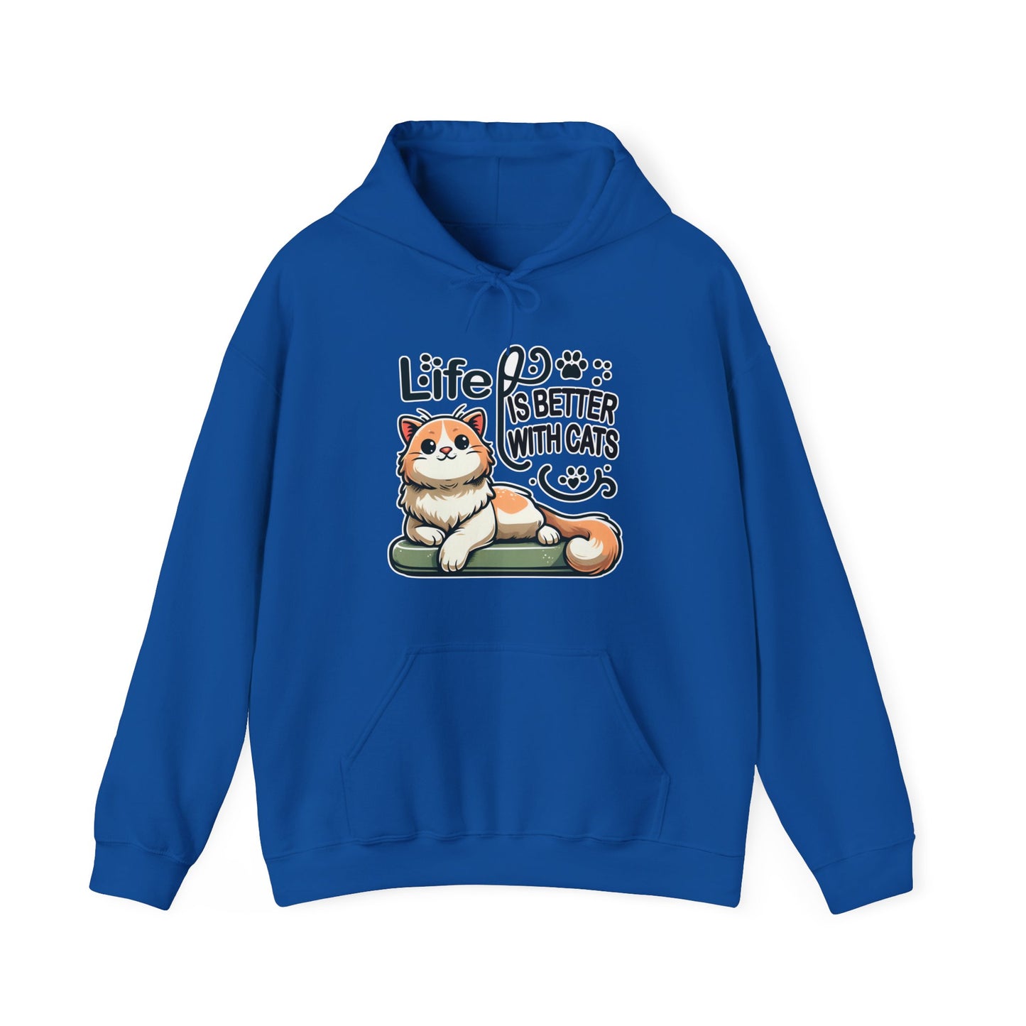 Life is Better with Cats Gender-Neutral Hoodie