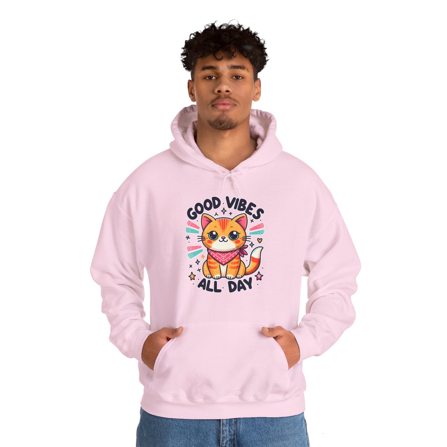 Good Vibes All Day Gender-Neutral Hoodie