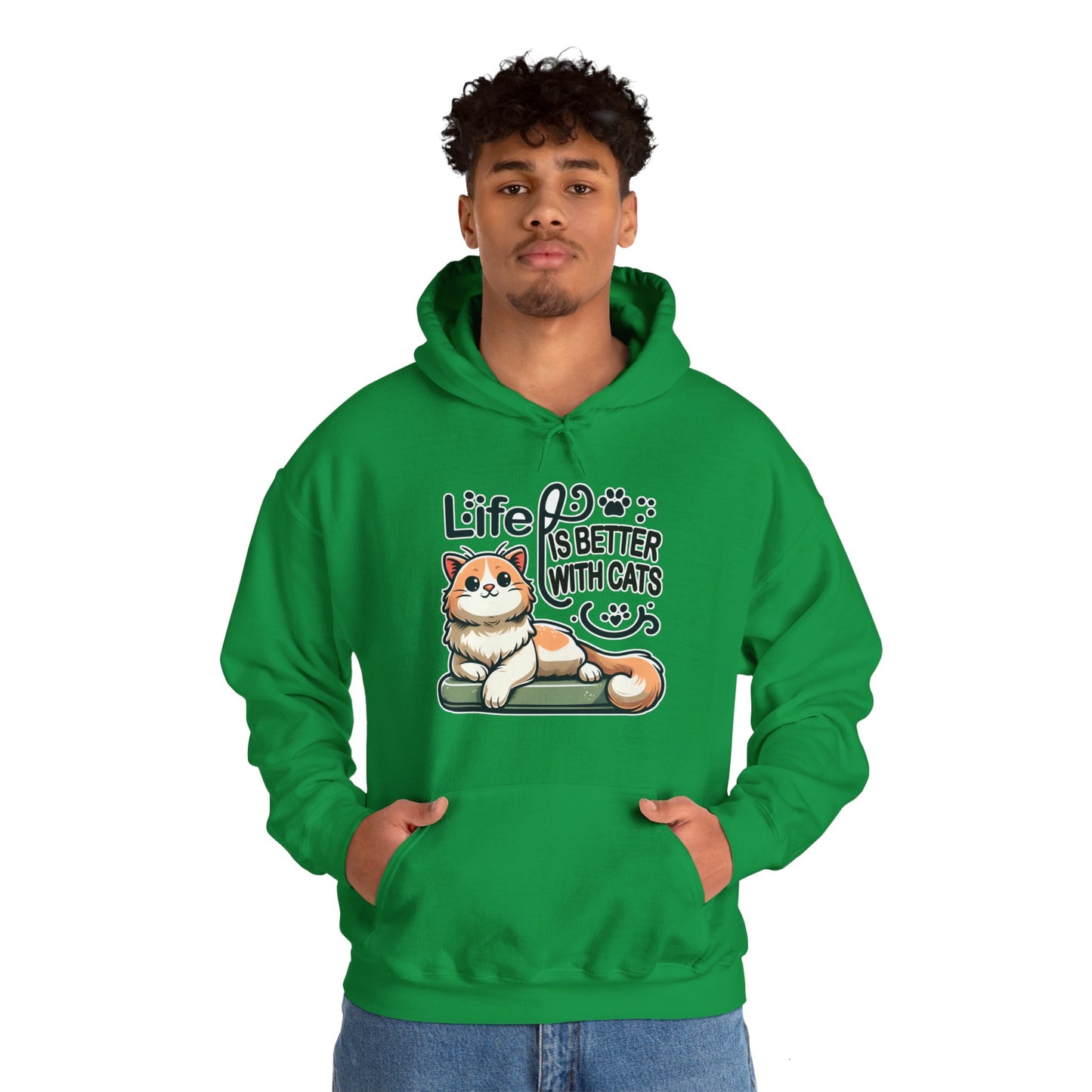 Life is Better with Cats Gender-Neutral Hoodie