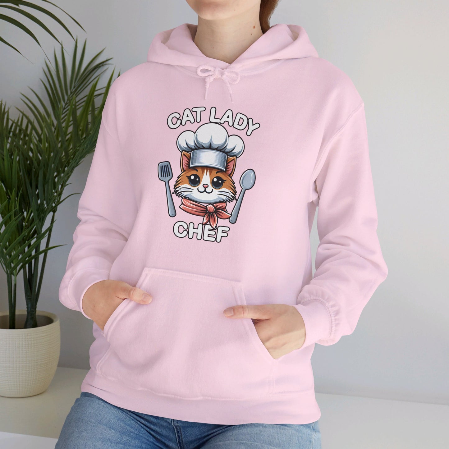 Cat Lady Chef Gender-Neutral Hoodie