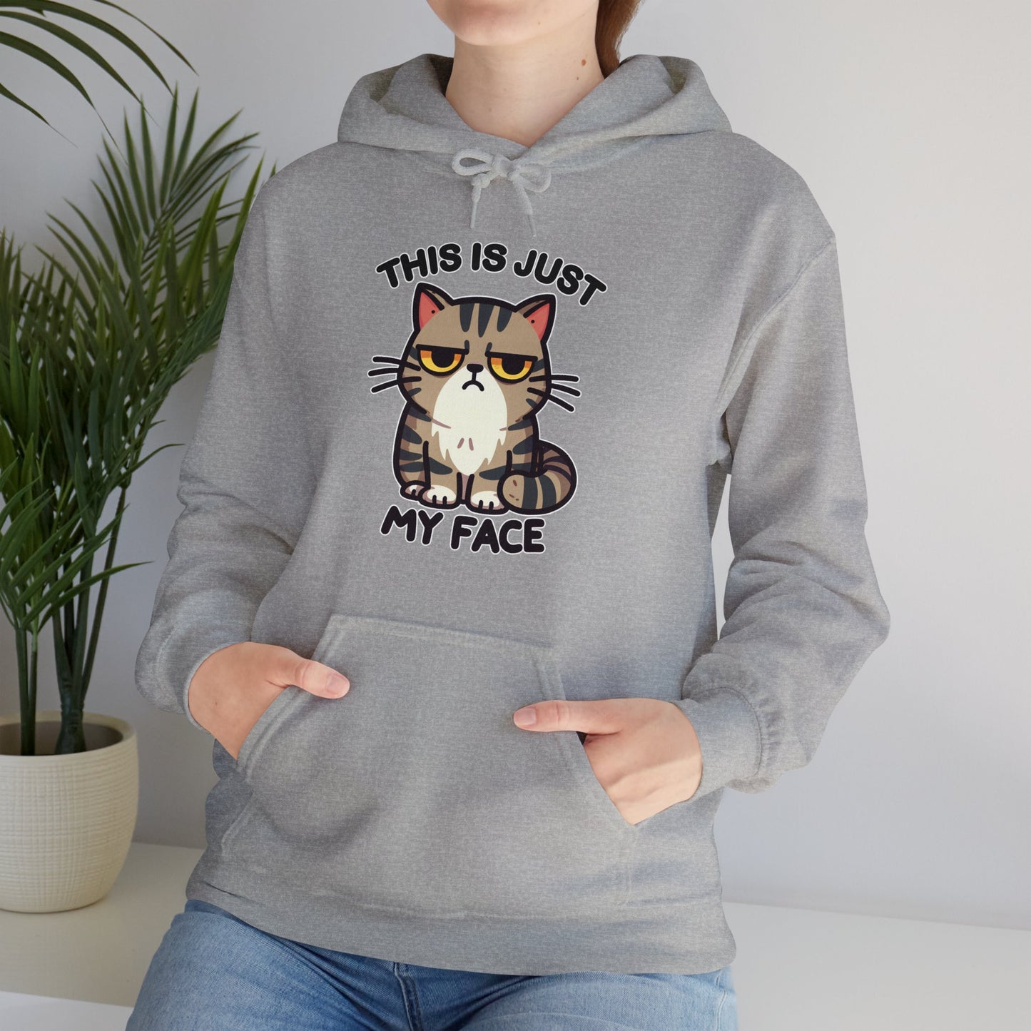This is Just My Face Gender-Neutral Hoodie