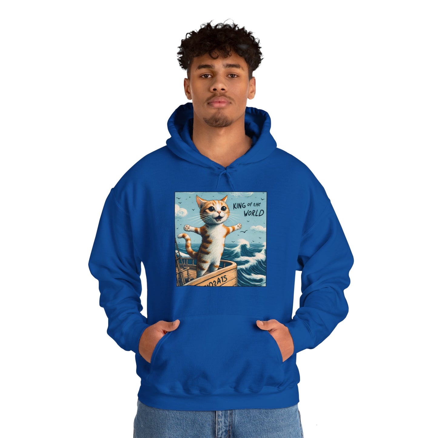 King of the World Gender-Neutral Hoodie
