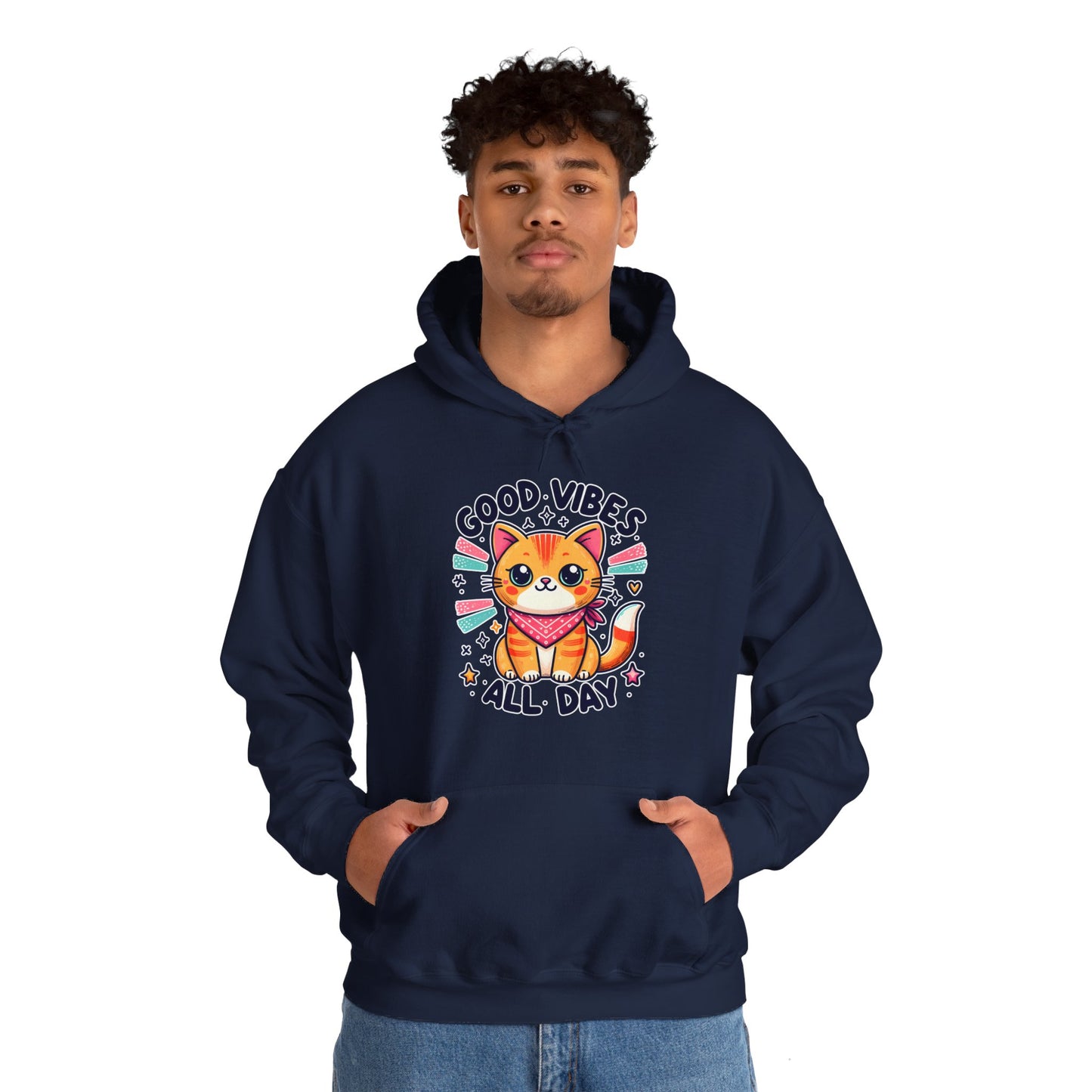Good Vibes All Day Gender-Neutral Hoodie