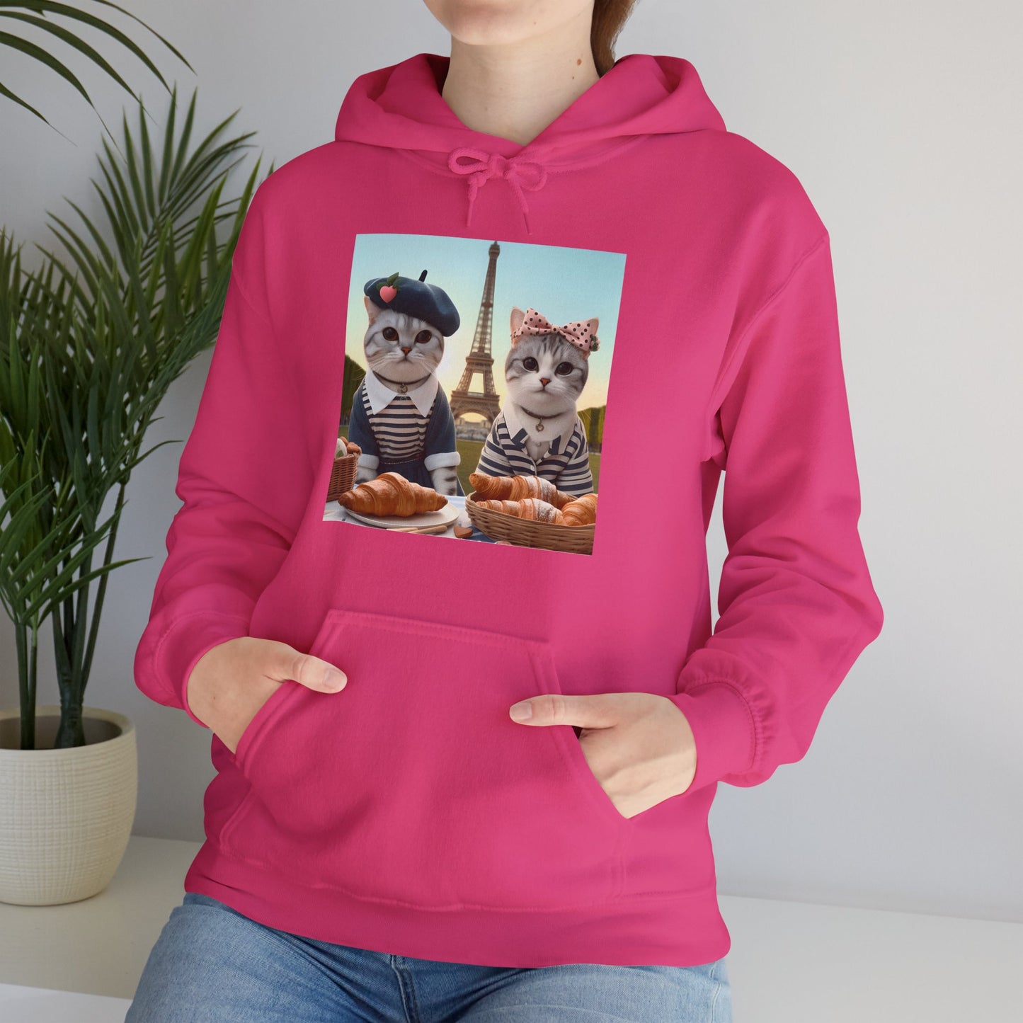 Cats in Paris Gender-Neutral Hoodie