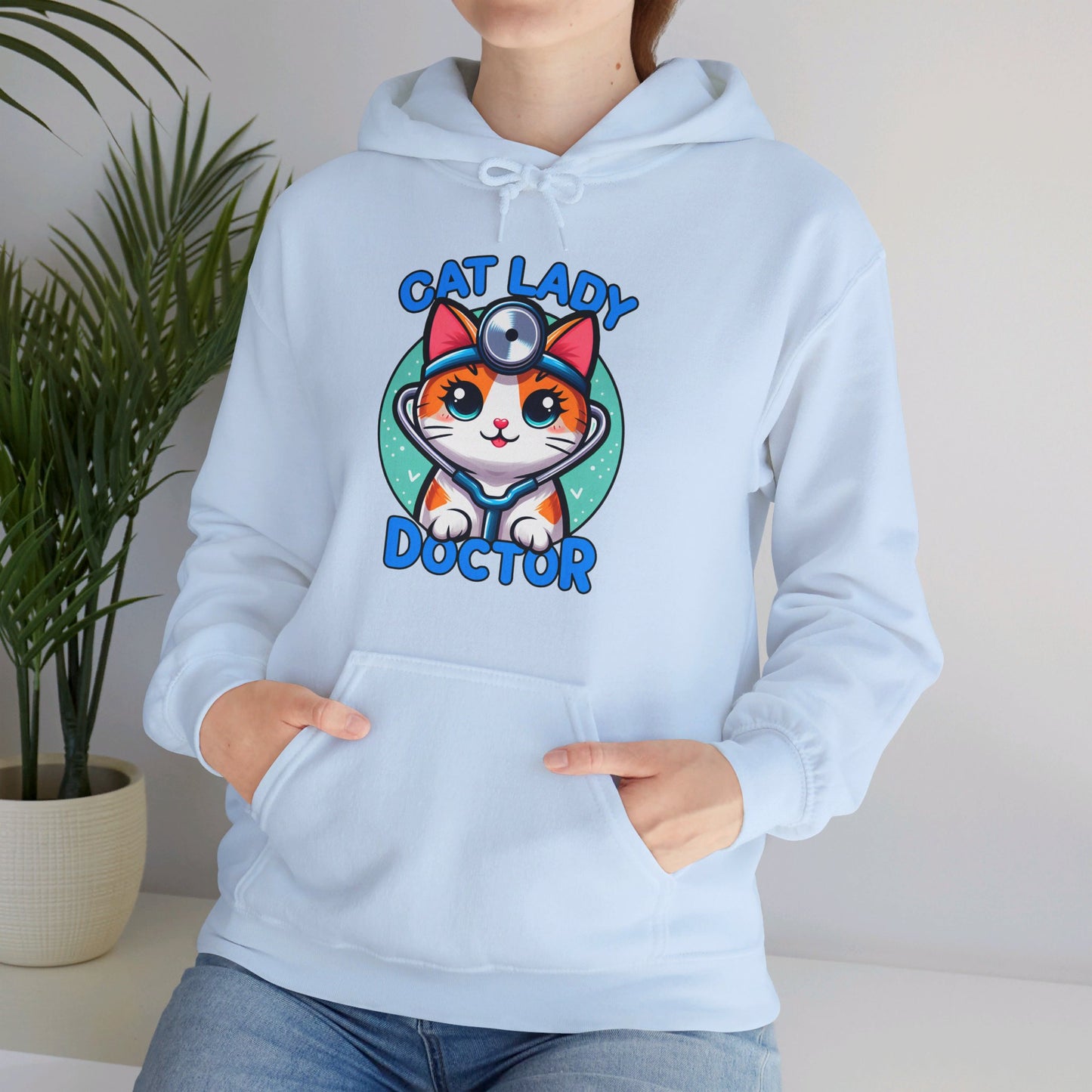 Cat Lady Doctor Gender-Neutral Hoodie