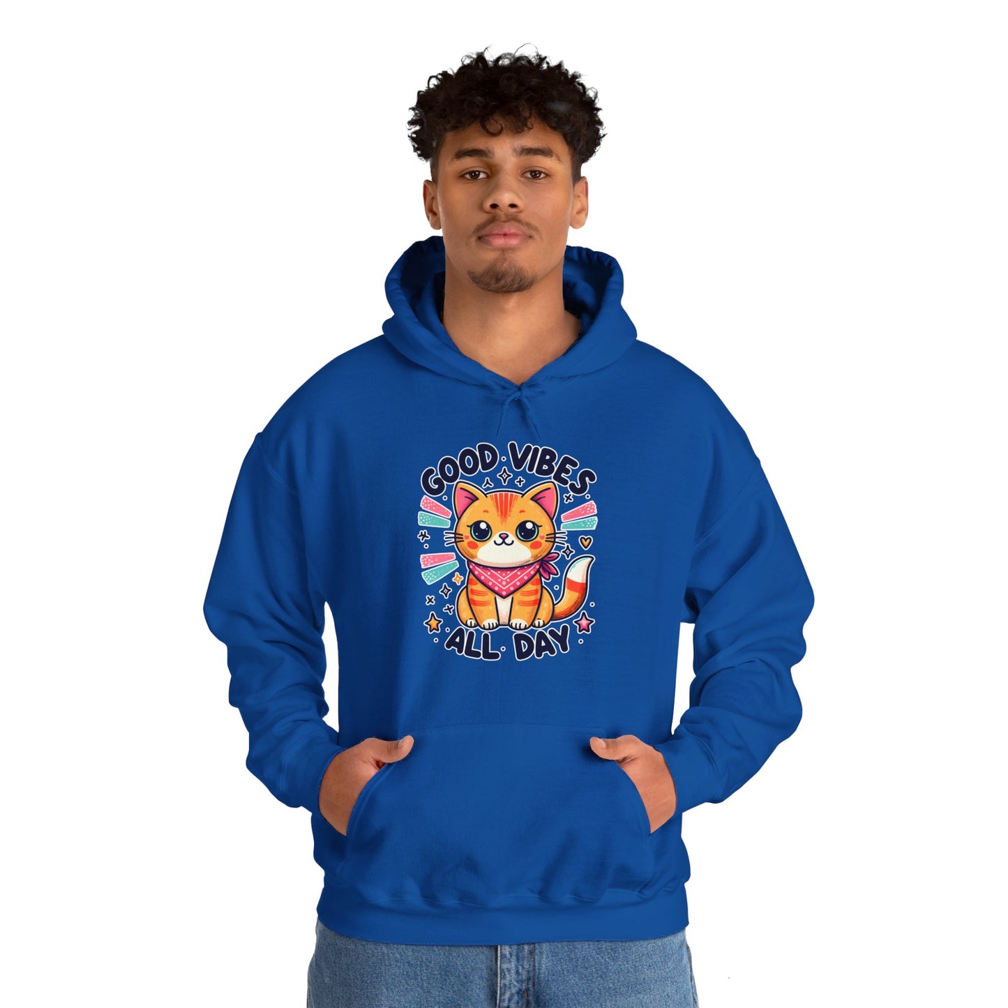 Good Vibes All Day Gender-Neutral Hoodie