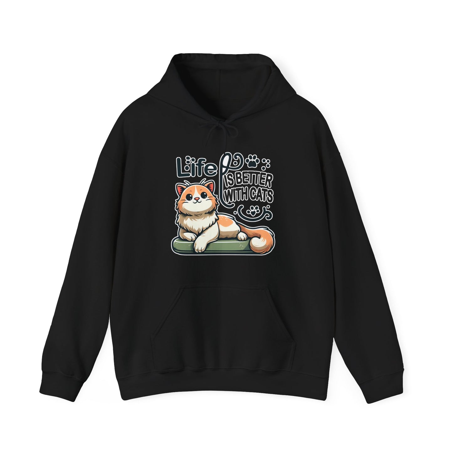 Life is Better with Cats Gender-Neutral Hoodie
