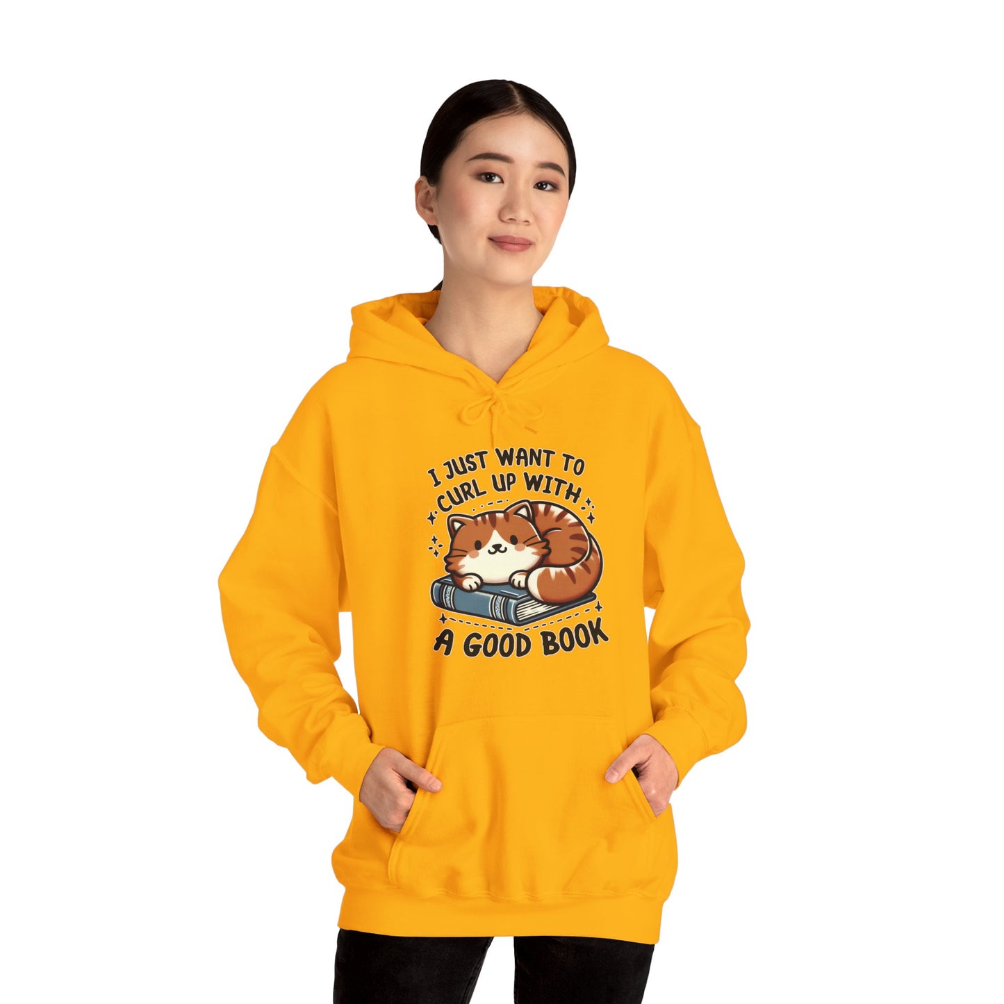 Curl Up With a Good Book Gender-Neutral Hoodie