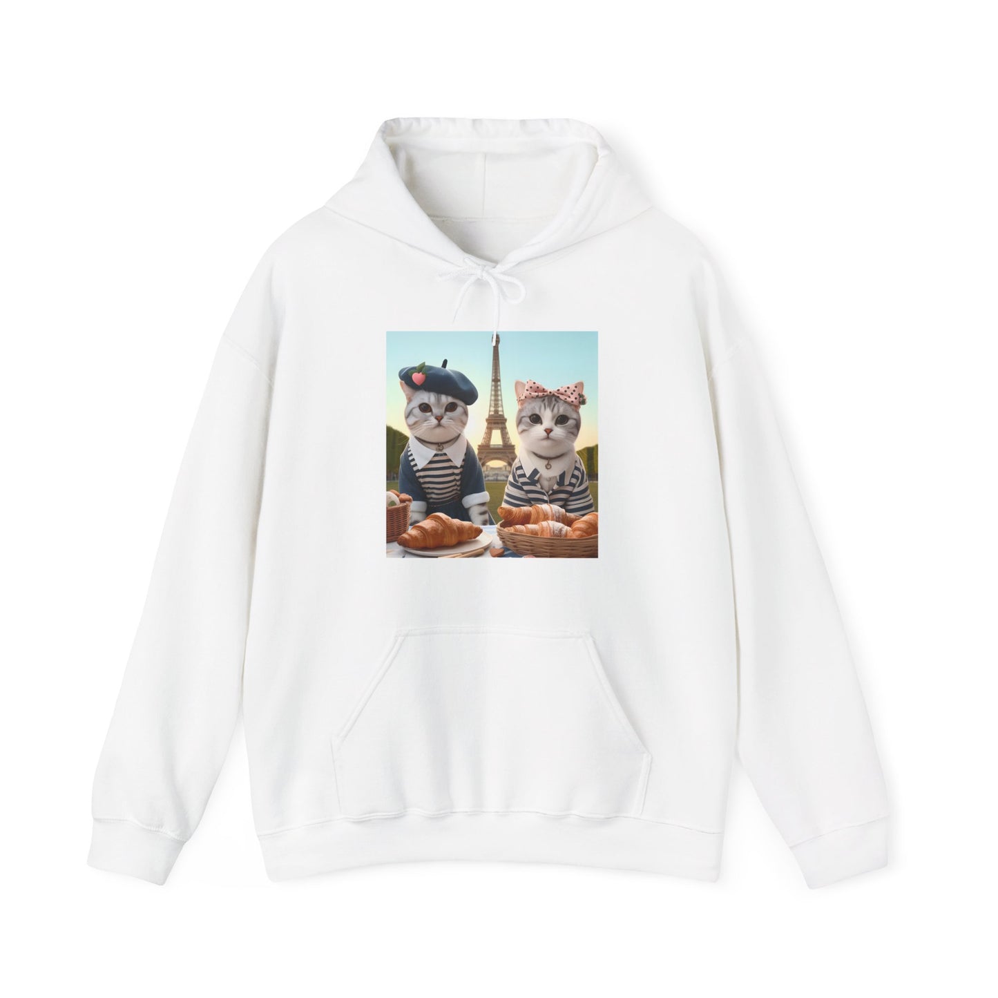 Cats in Paris Gender-Neutral Hoodie