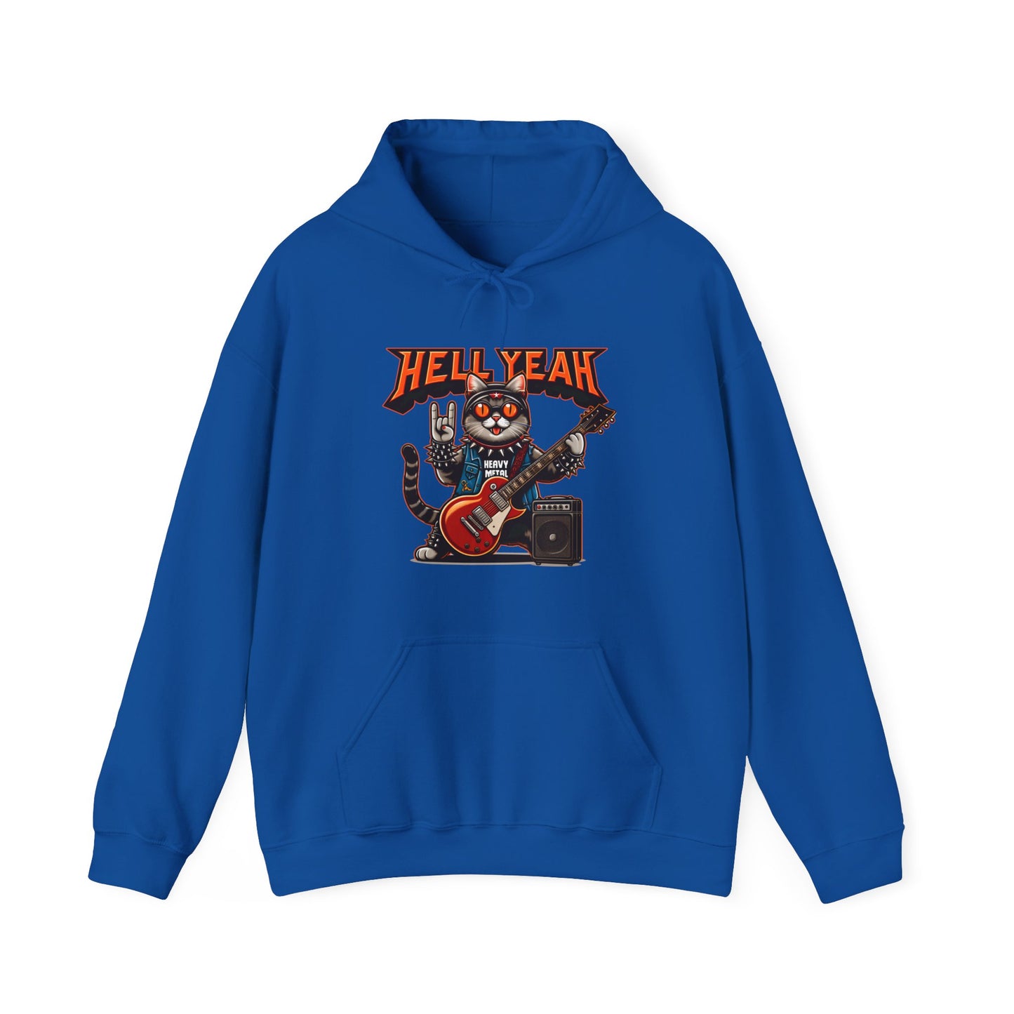 Heavy Metal Cat Gender-Neutral Hoodie