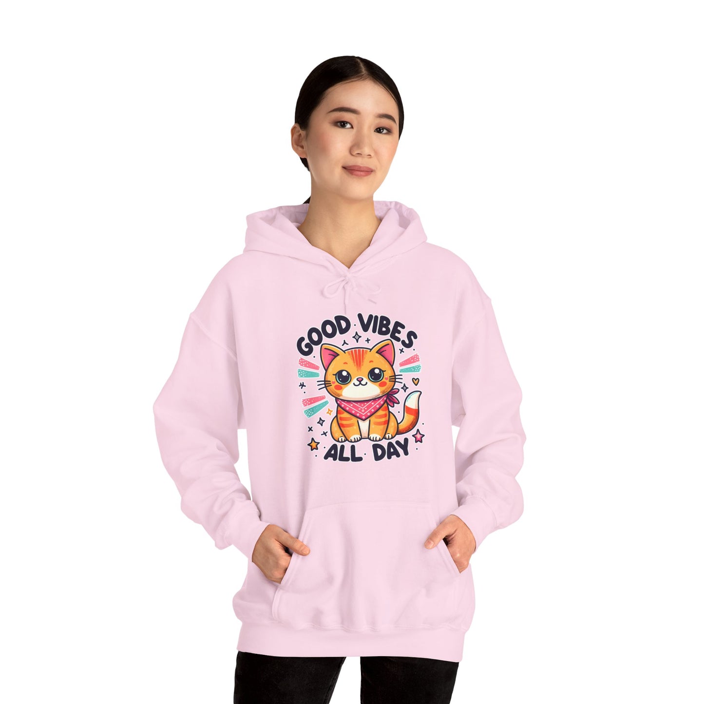 Good Vibes All Day Gender-Neutral Hoodie