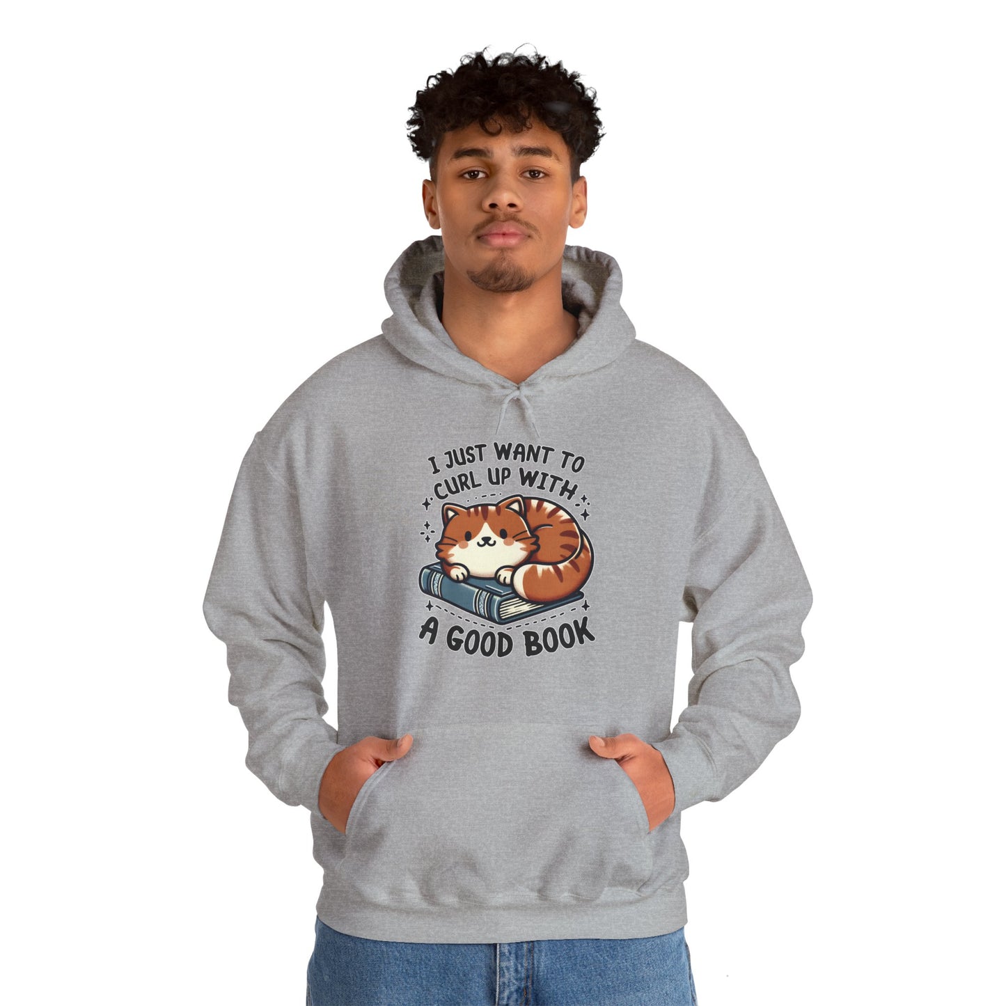 Curl Up With a Good Book Gender-Neutral Hoodie