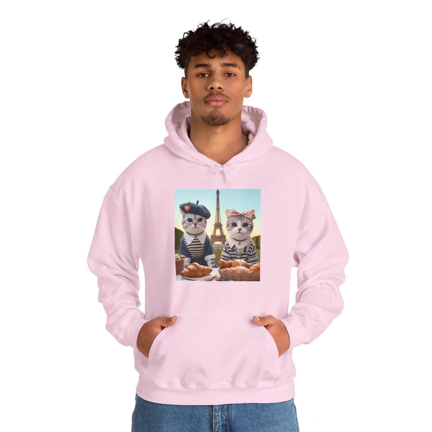 Cats in Paris Gender-Neutral Hoodie