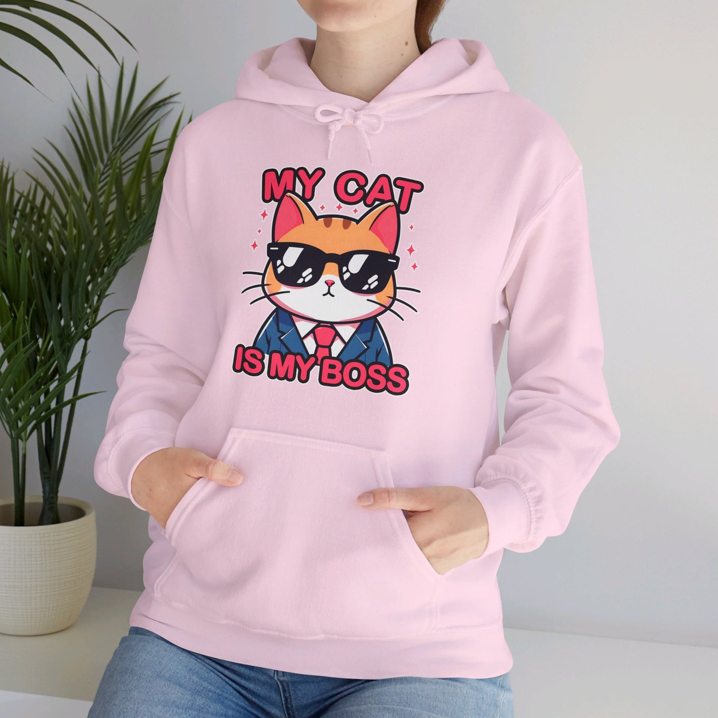 My Cat is my Boss Gender-Neutral Hoodie