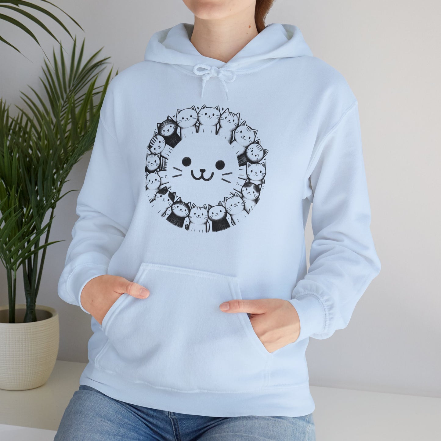 Happy Cats Gender-Neutral Hoodie