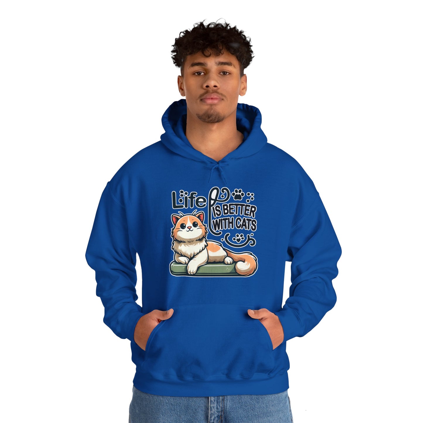 Life is Better with Cats Gender-Neutral Hoodie