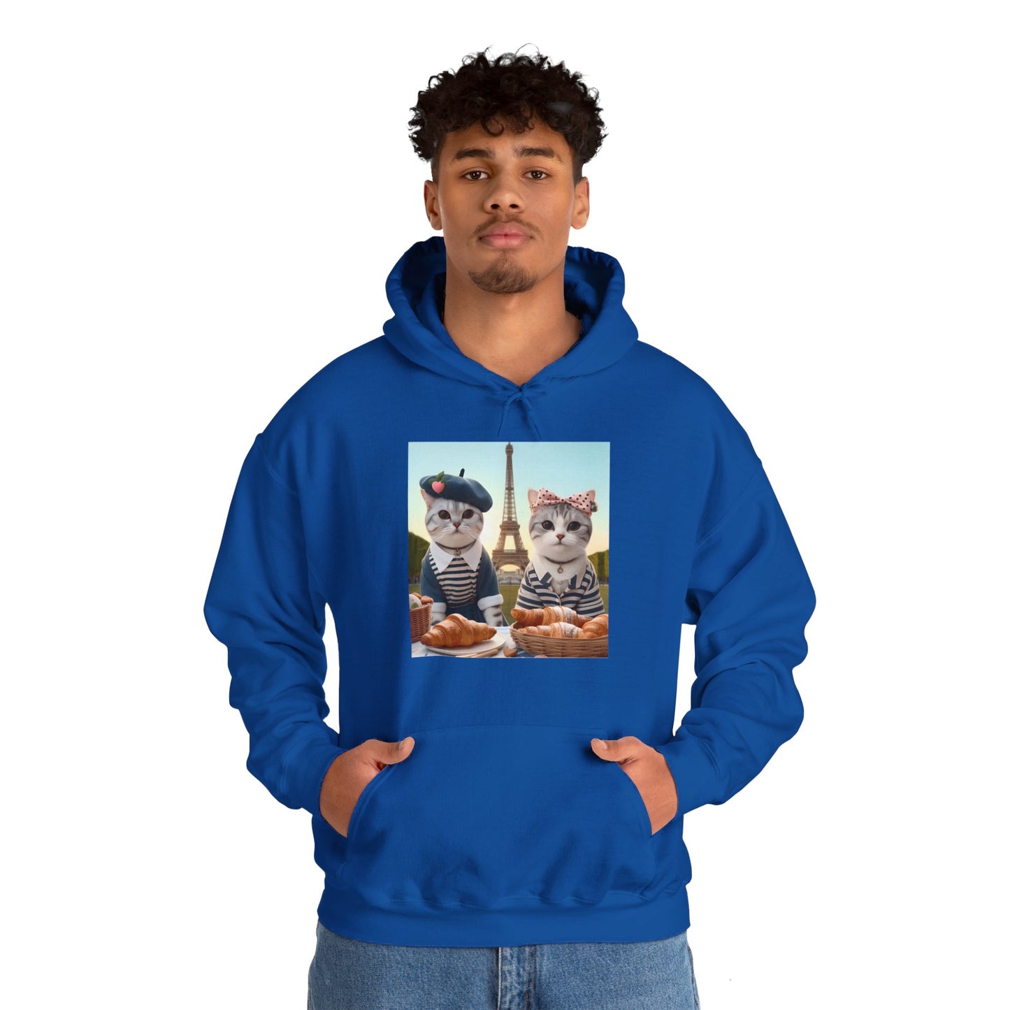 Cats in Paris Gender-Neutral Hoodie