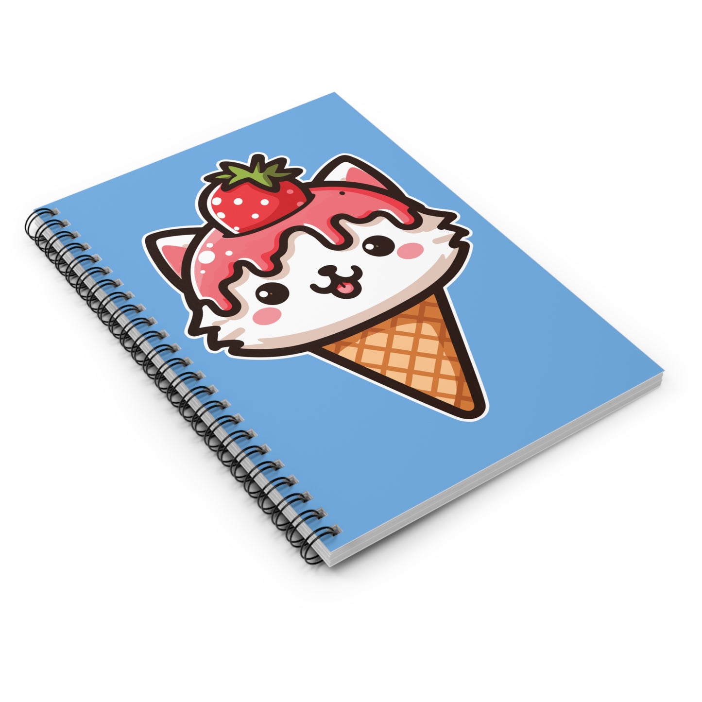 Ice Cream Cat Spiral Notebook