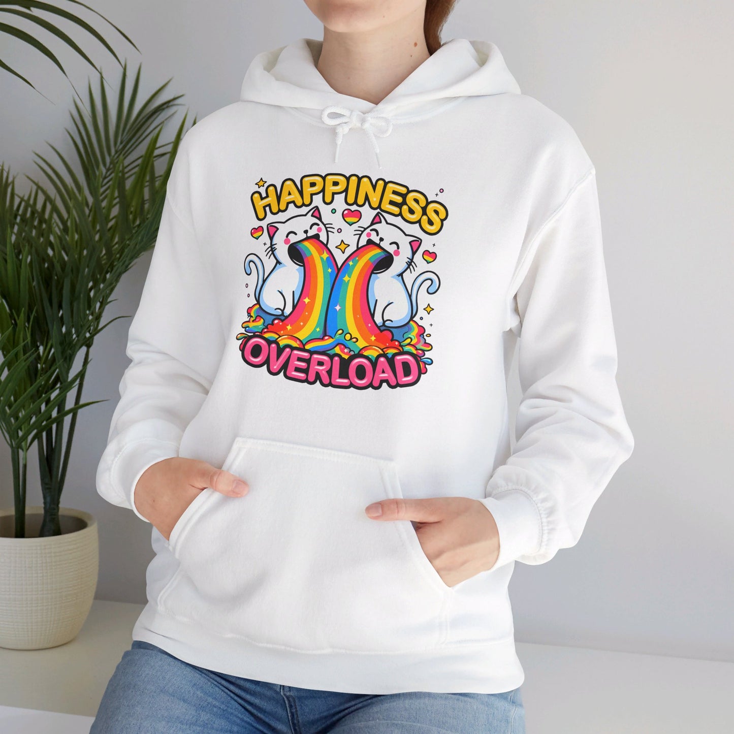Happiness Overload Gender-Neutral Hoodie