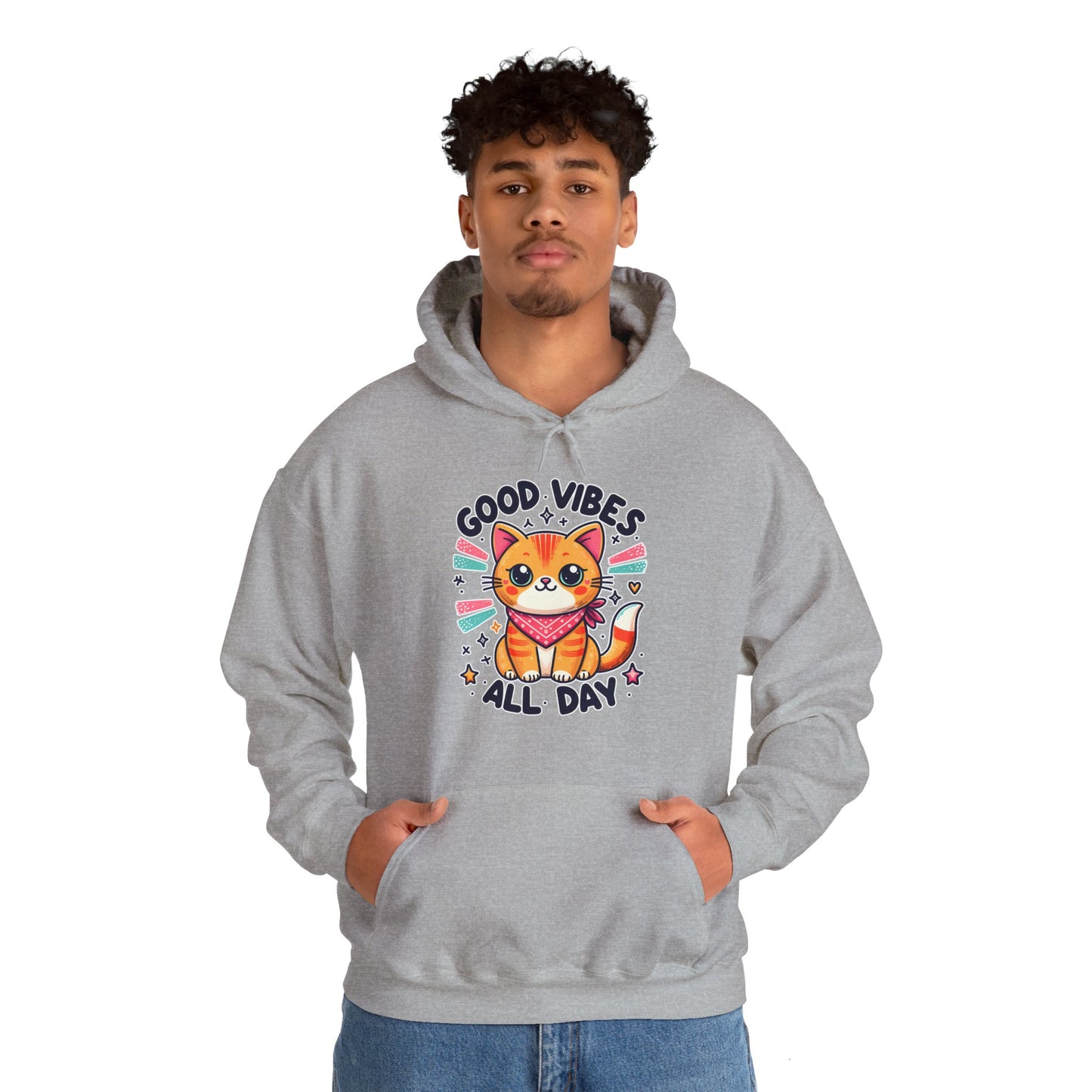 Good Vibes All Day Gender-Neutral Hoodie