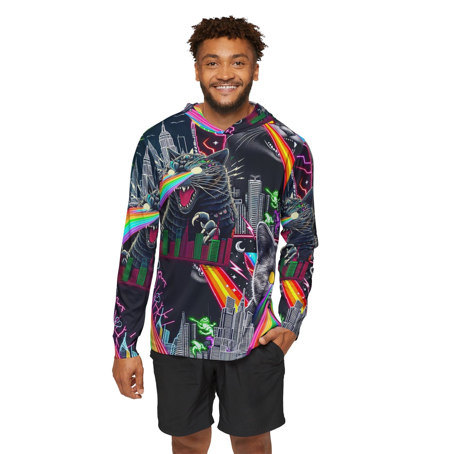 Godzilla Cat Unisex Lightweight Hoodie