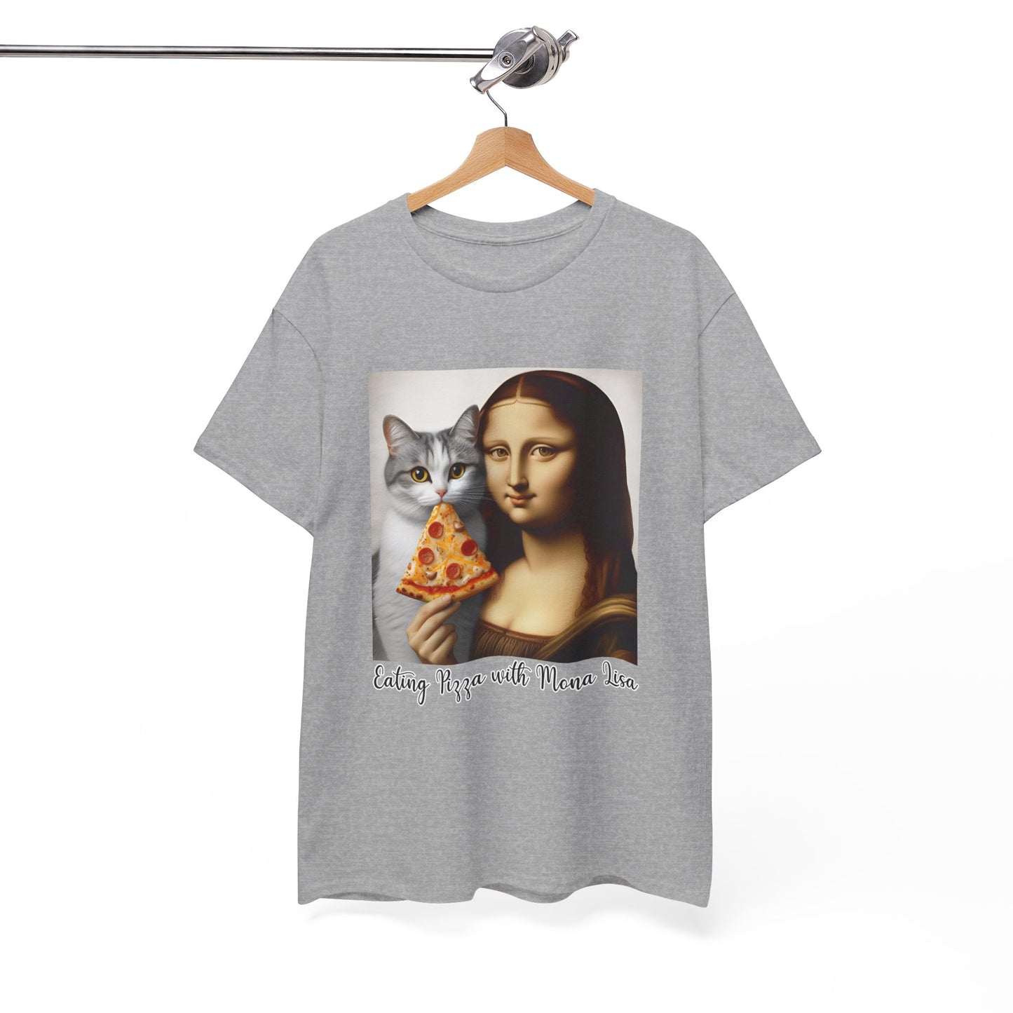 Eating Pizza with Mona Lisa T-Shirt