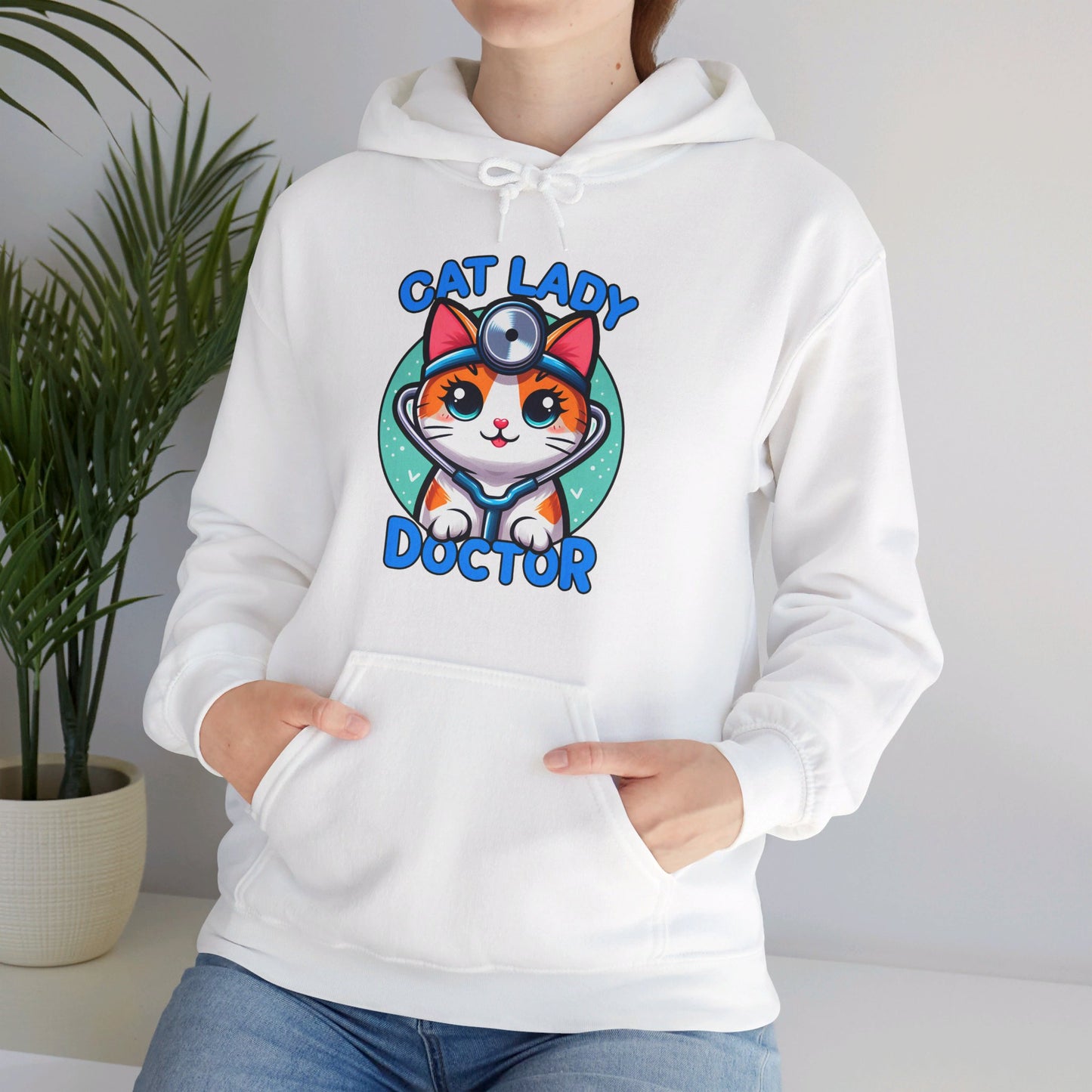 Cat Lady Doctor Gender-Neutral Hoodie