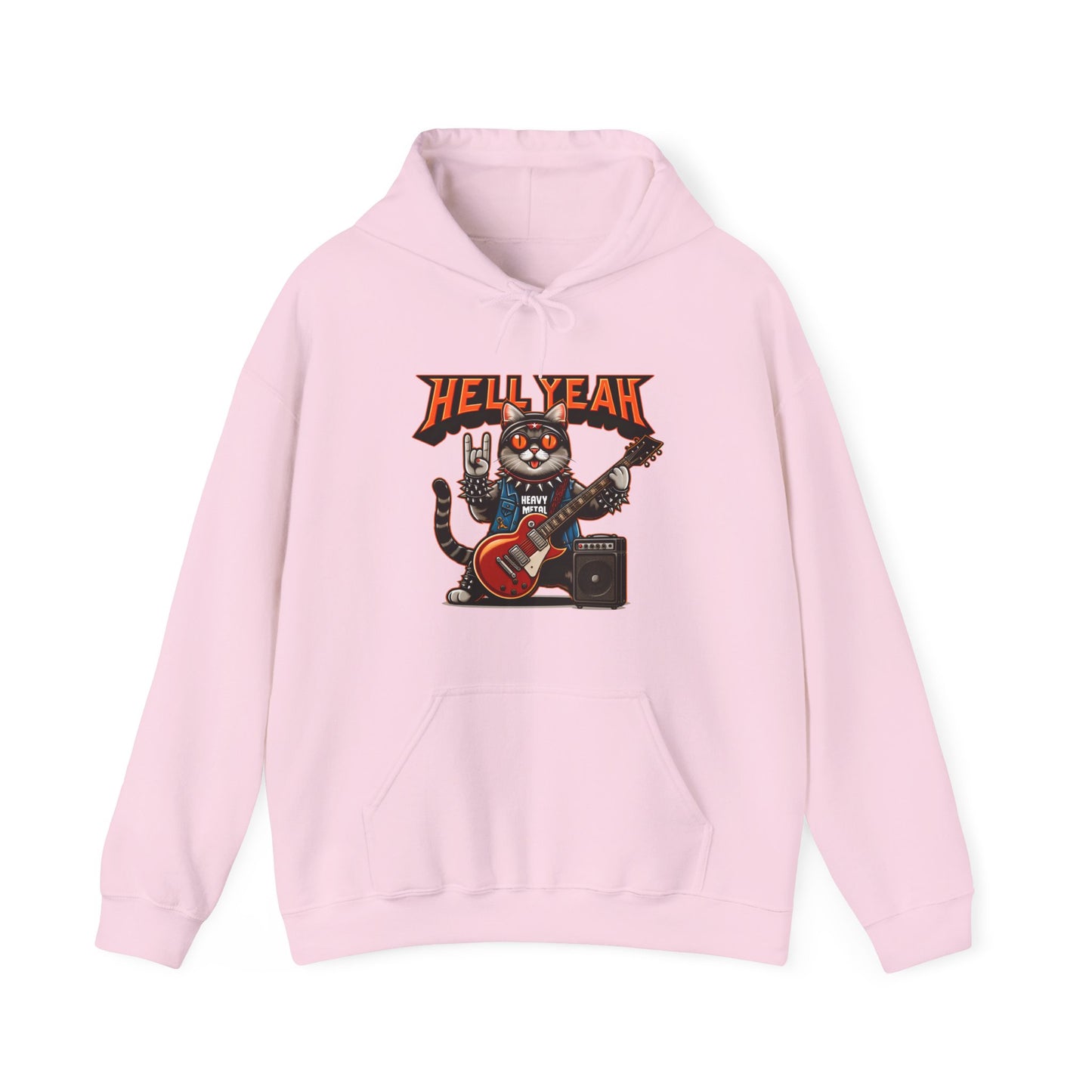 Heavy Metal Cat Gender-Neutral Hoodie