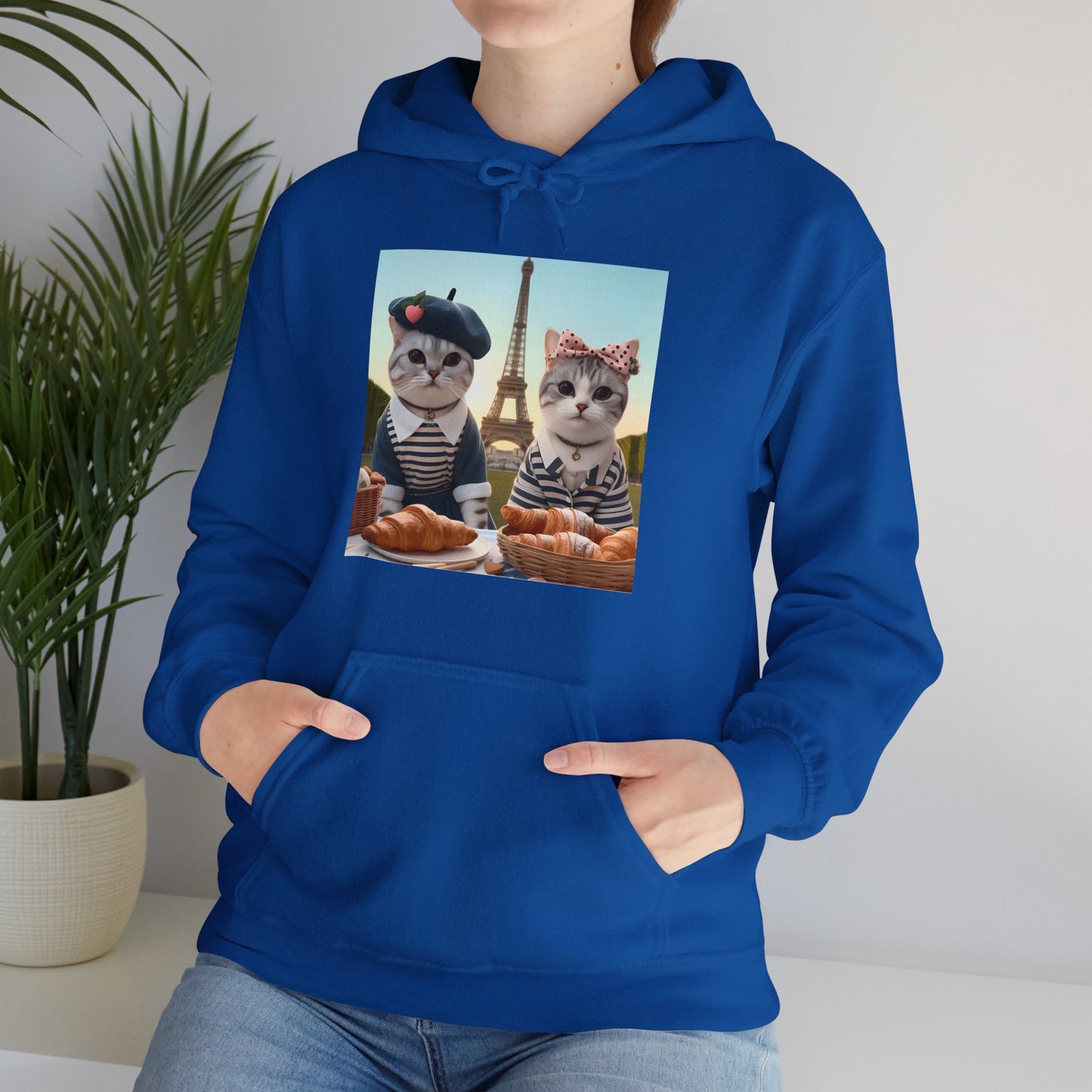 Cats in Paris Gender-Neutral Hoodie
