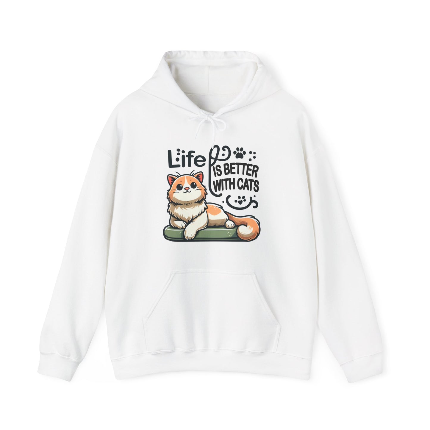 Life is Better with Cats Gender-Neutral Hoodie
