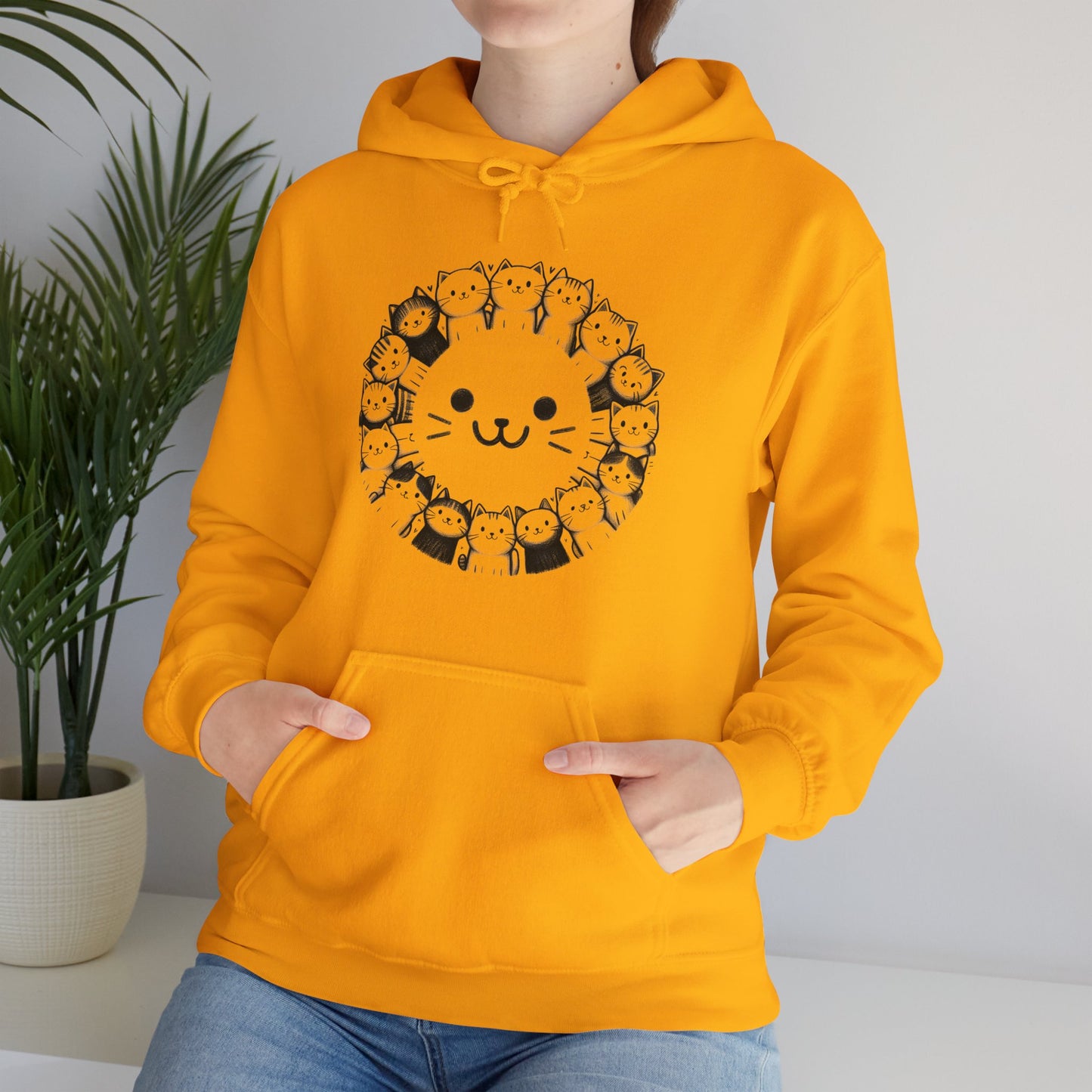 Happy Cats Gender-Neutral Hoodie