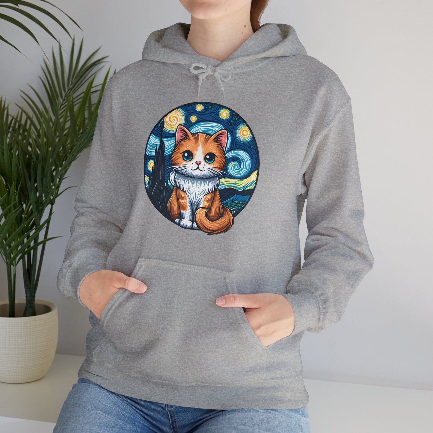 Van Gogh Cat Hoodie