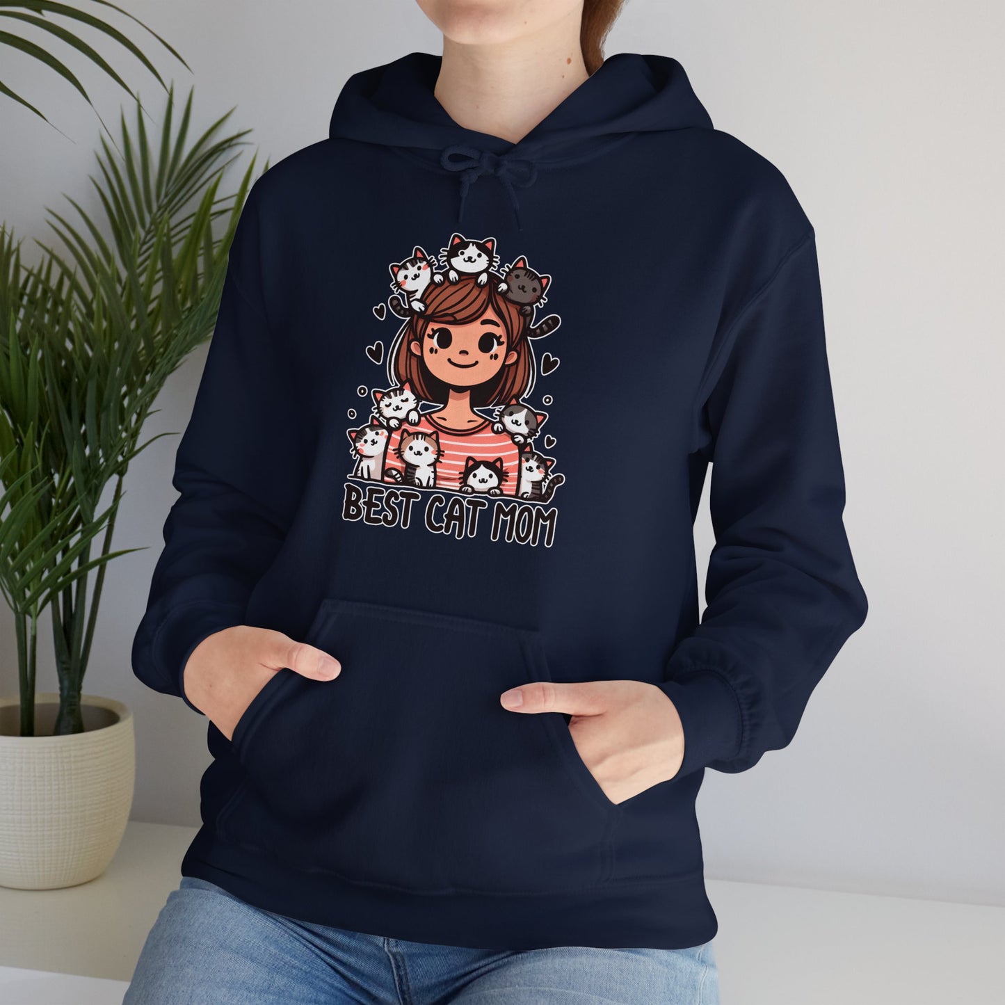 Best Cat Mom Gender-Neutral Hoodie