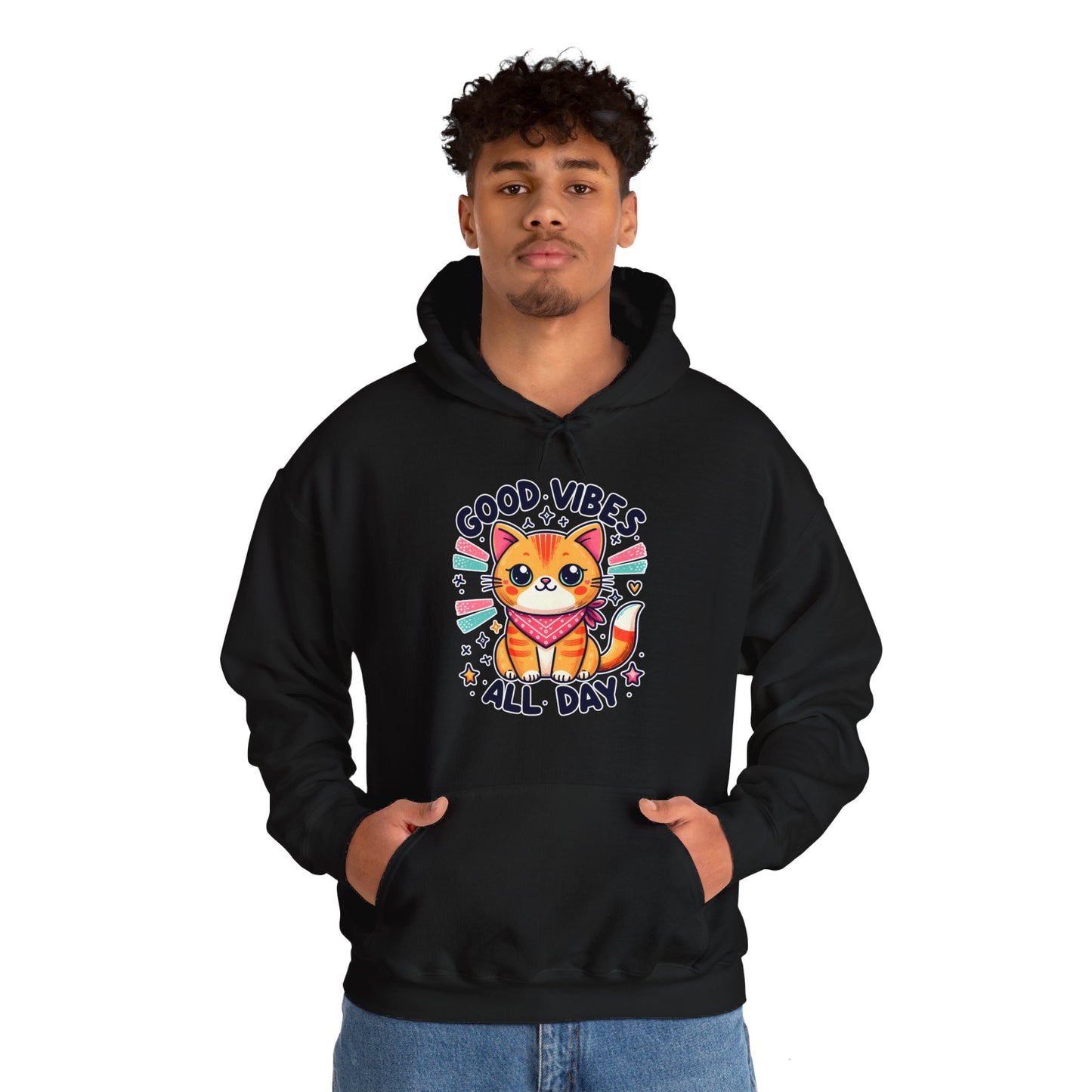 Good Vibes All Day Gender-Neutral Hoodie
