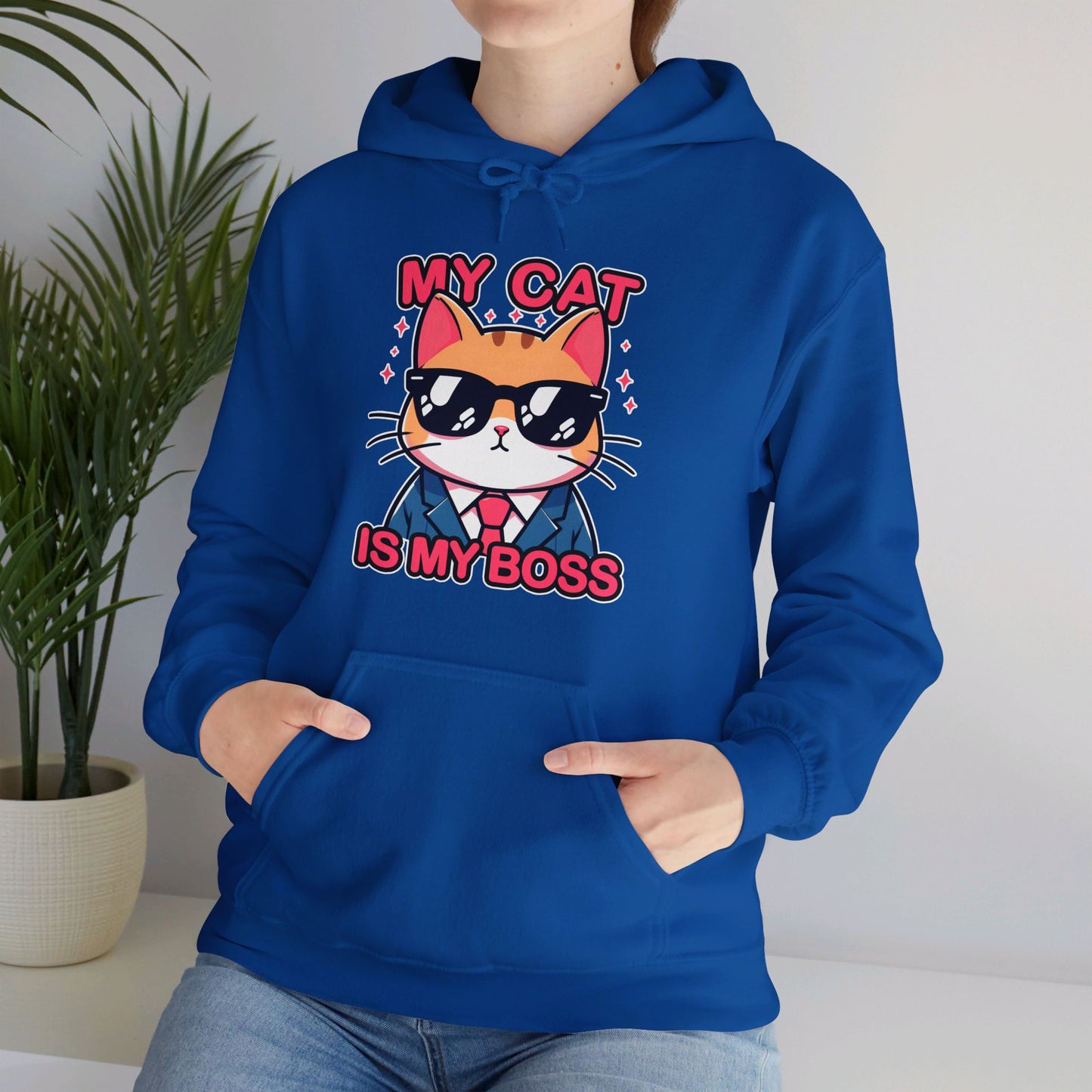 My Cat is my Boss Gender-Neutral Hoodie