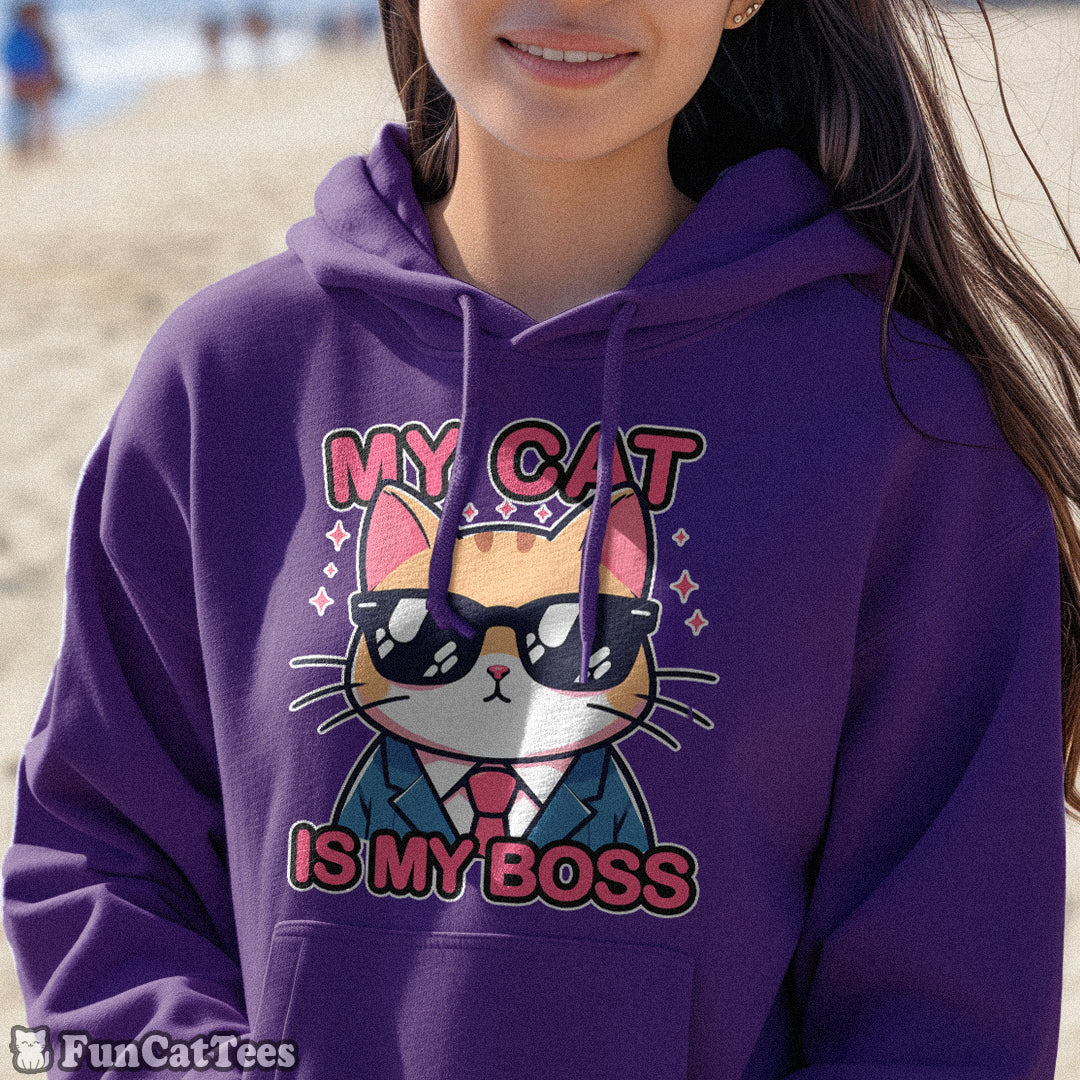 My Cat is my Boss Gender-Neutral Hoodie