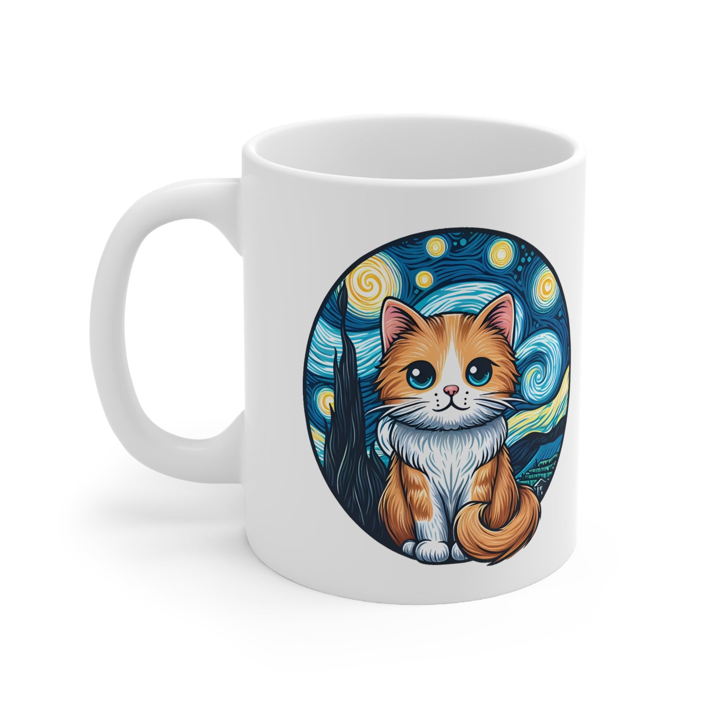 Van Gogh Cat Mug