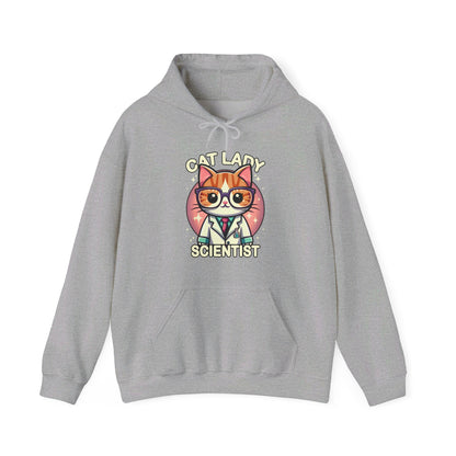 Cat Lady Scientist Gender-Neutral Hoodie