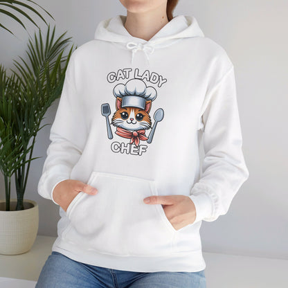 Cat Lady Chef Gender-Neutral Hoodie