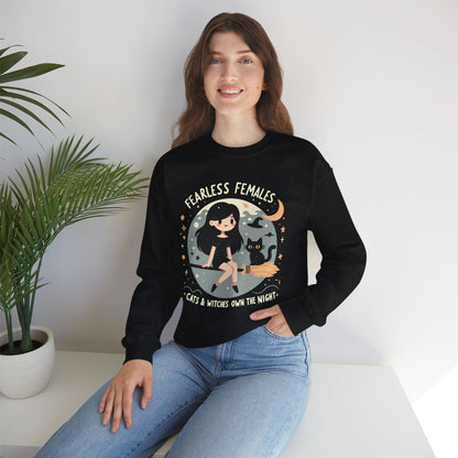 Fearless Females: Cats & Witches Own the Night Sweatshirt