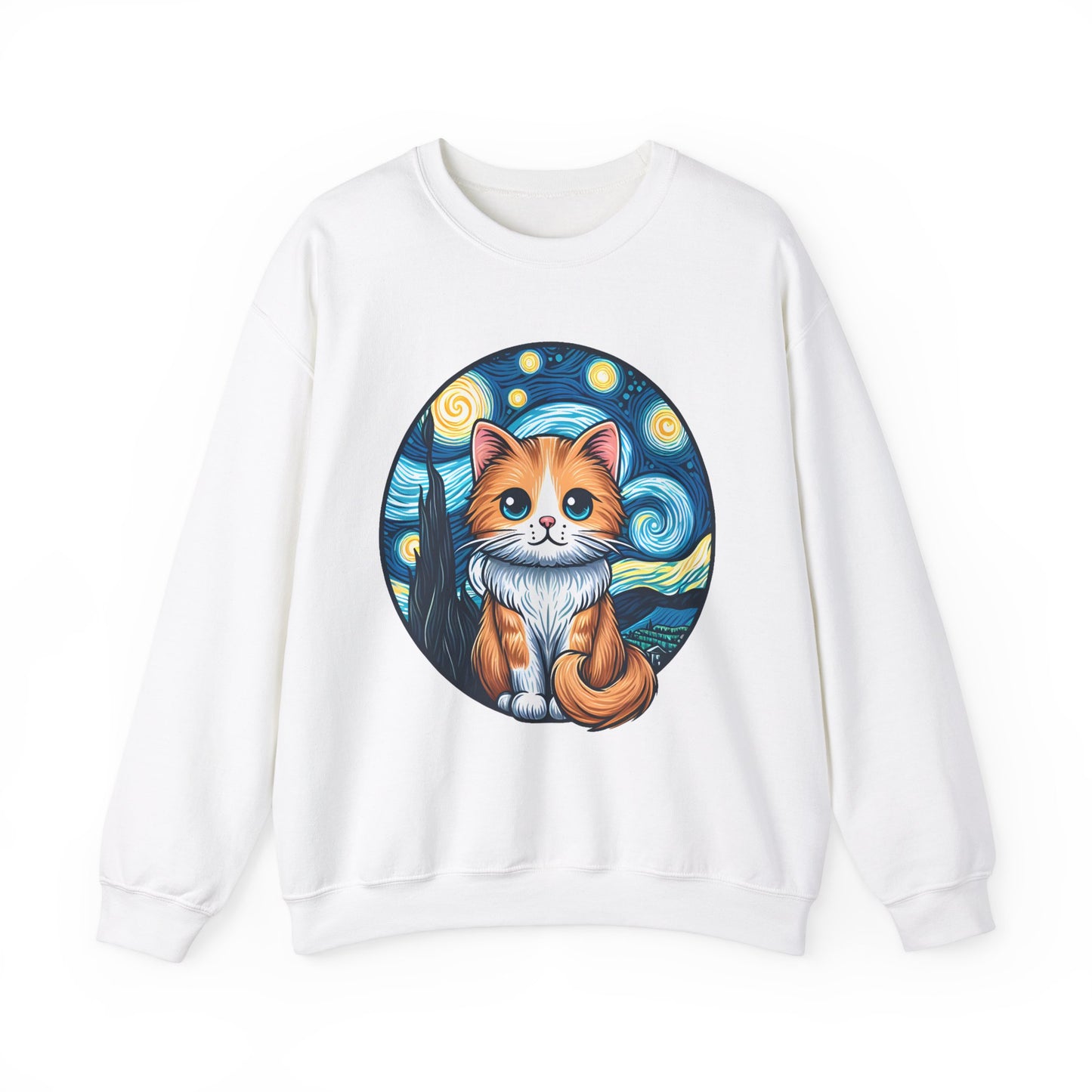 Van Gogh Cat Sweatshirt