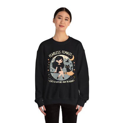 Fearless Females: Cats & Witches Own the Night Sweatshirt