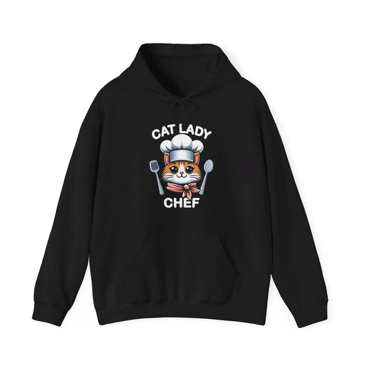 Cat Lady Chef Gender-Neutral Hoodie