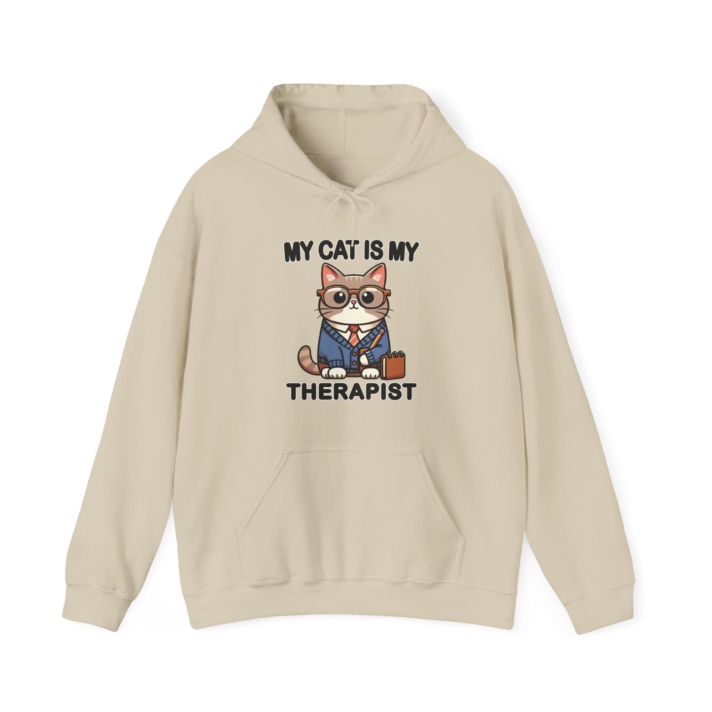 My Cat is My Therapist Gender-Neutral Hoodie