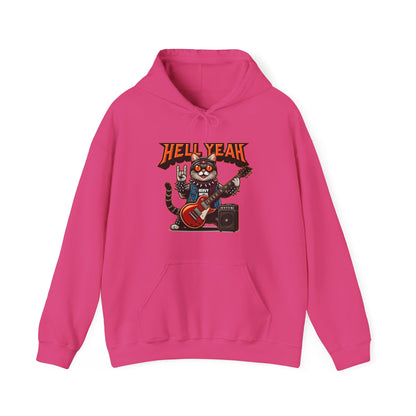 Heavy Metal Cat Gender-Neutral Hoodie