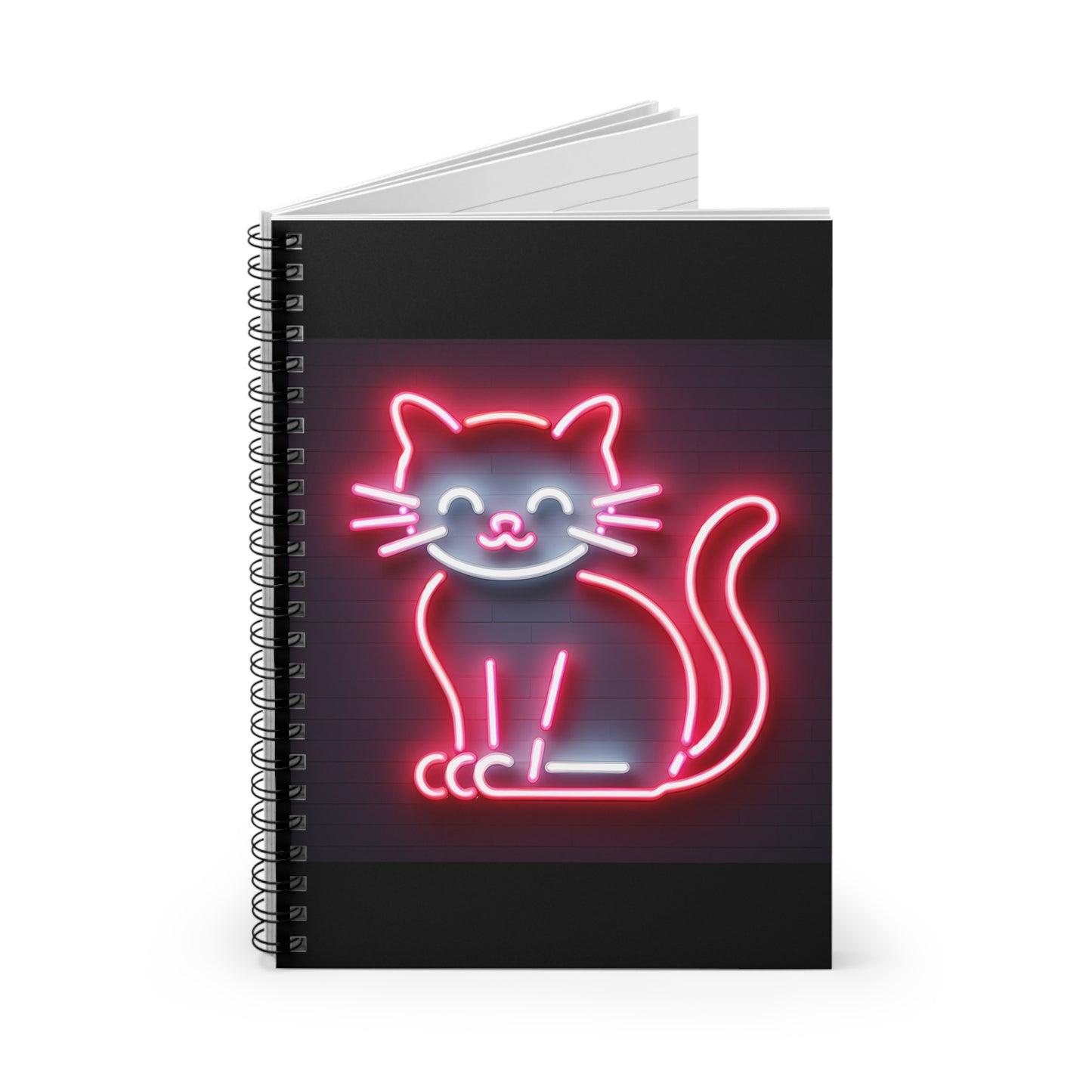 Neon Cat Spiral Notebook